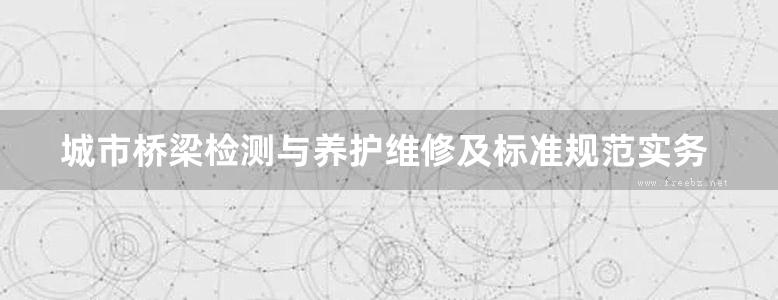 城市桥梁检测与养护维修及标准规范实务全书 （电子版）